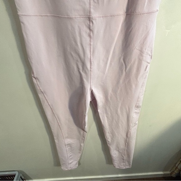 WILFRED FREE Sz 2XL Unitard in Baby Pink Stretchy Spaghetti Straps Square Neck - Picture 4 of 9